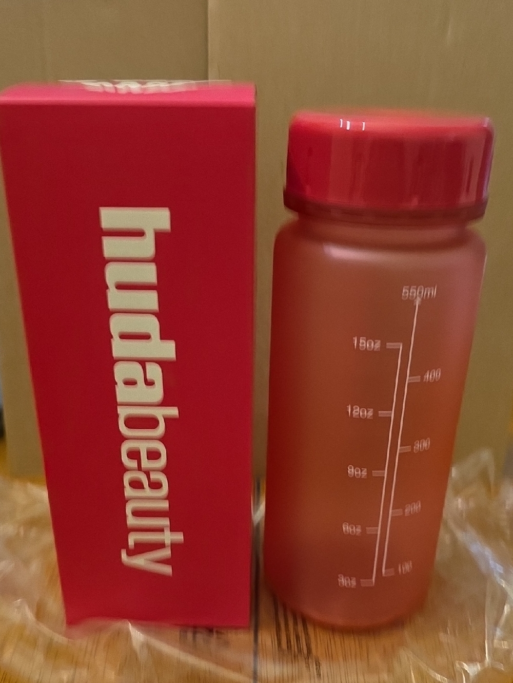 Huda beauty PINK Water Bottle with Box